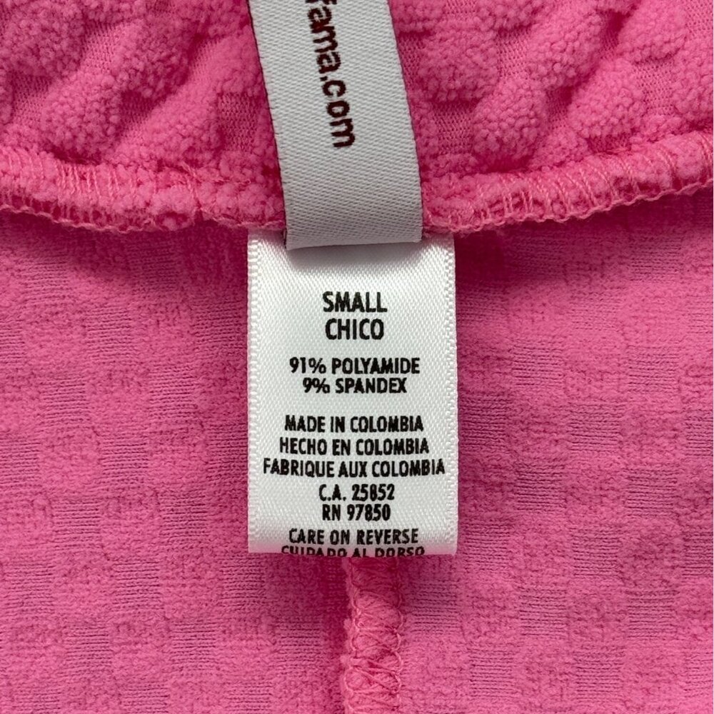 Luli Fama Size S Polo Dress Beach Fuzz Pink Deep-V Cover-Up Short Sleeve NEW - Picture 7 of 8